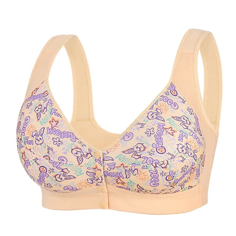 Femmes imprimé B C D E F G tasse grande taille soutien-gorge fermeture avant soutien-gorge sans fil 