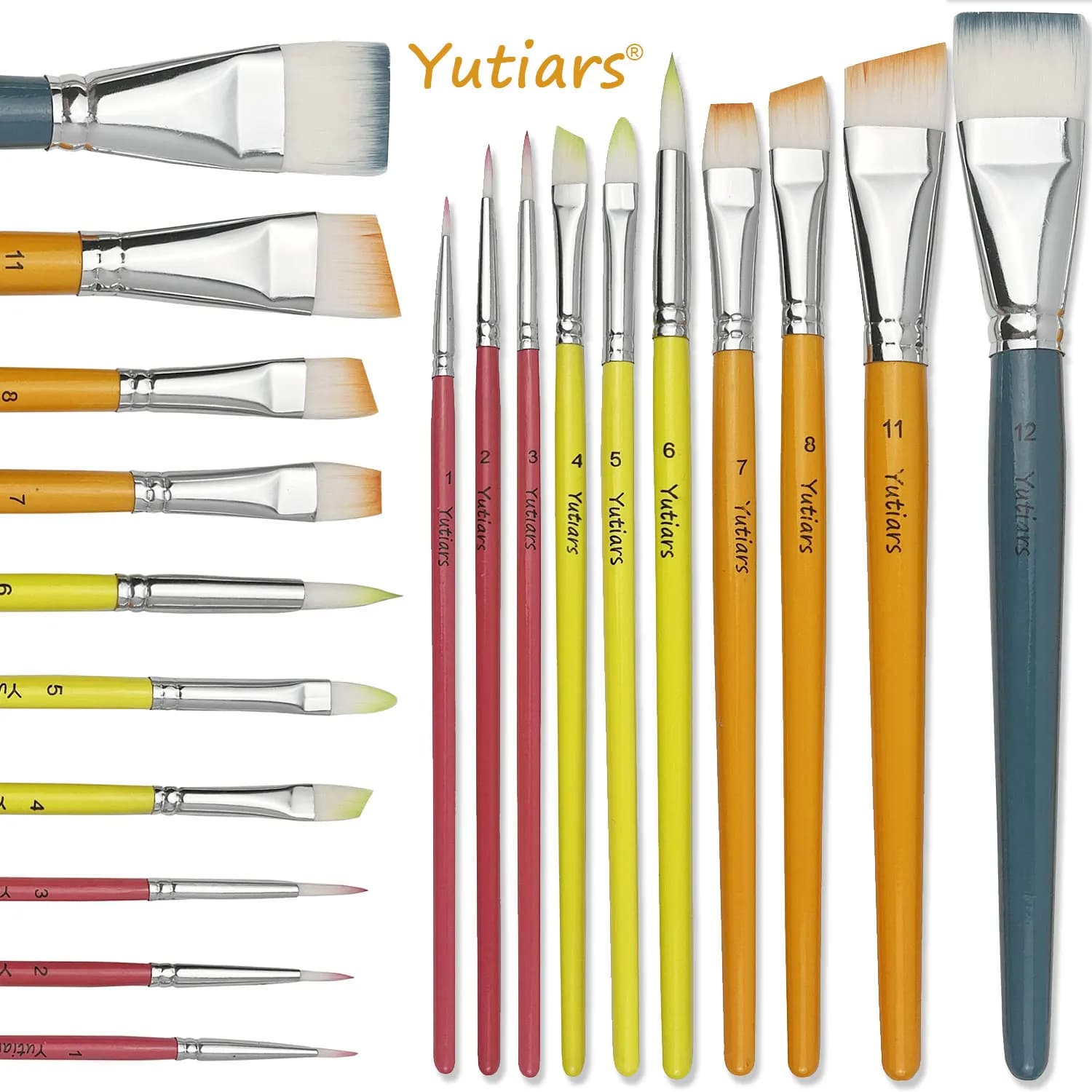 10 pièces/ensemble couleurs pinceaux de peinture corporelle ensemble multifonctionnel en Nylon pince