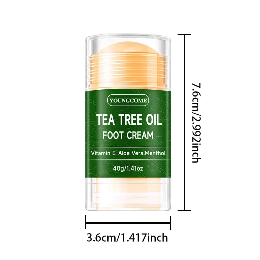 Crème pour les pieds à l'huile d'arbre à thé, soin hydratant profond pour les pieds, hydrate, adouci