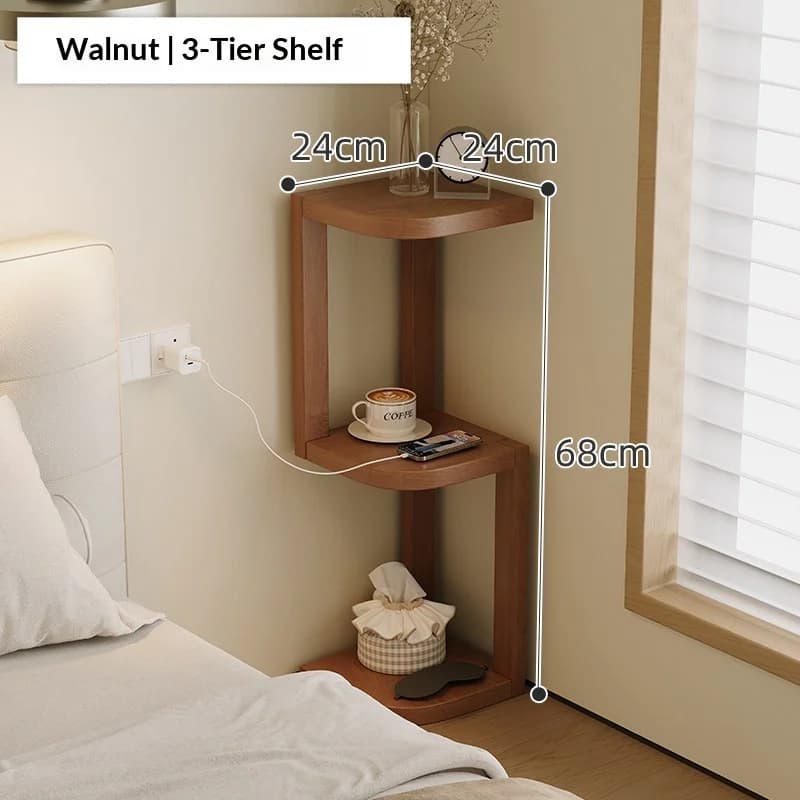 Table de chevet moderne minimaliste en bois avec 2 tiroirs de rangement, meuble de chambre à coucher
