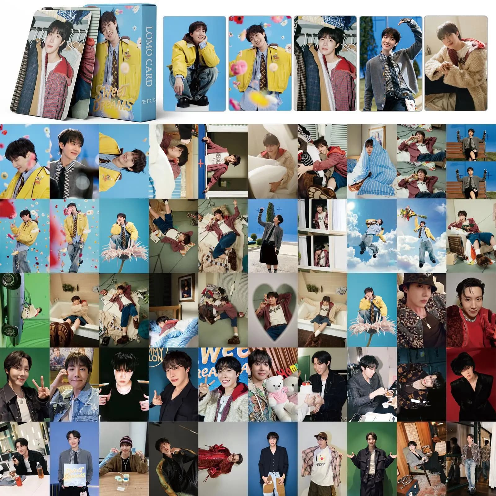 55 mini-cartes individuelles SWEET DREAMS du groupe de K-pop pour collection de fans, cartes de sout