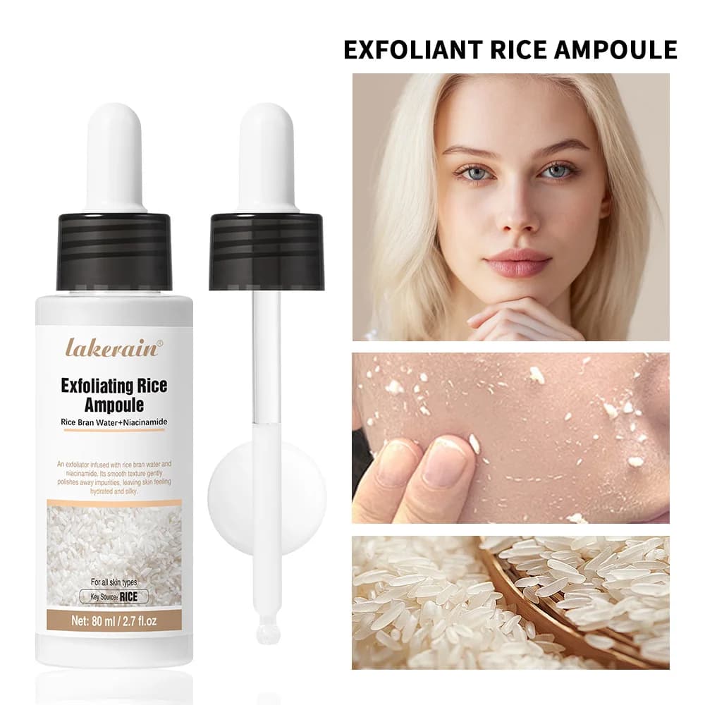 Ampoule exfoliante de riz, gommage doux pour le visage et le corps, cellules mortes, dissolvant de p