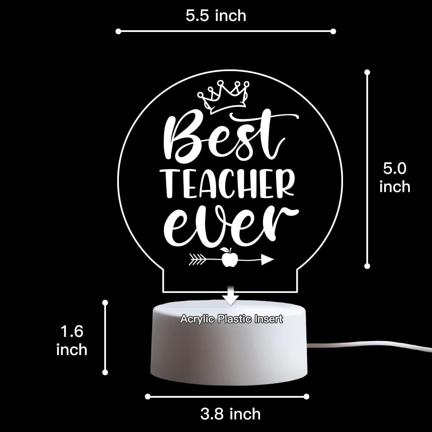 Meilleur professeur de toujours nouvelle veilleuse 3D Illusion lampe décoration cadeau pour enfants 