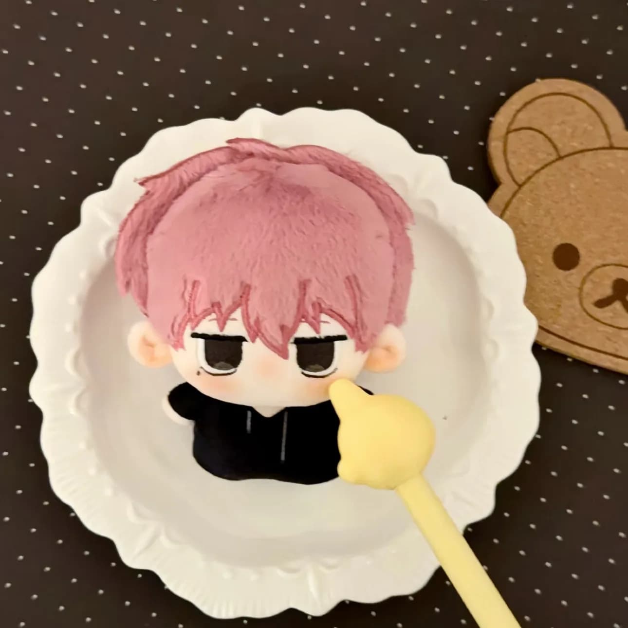 Peluche en coton Tamon-kun imprimée Kawaii de 10 cm, figurine de collection, jouet mignon, accessoir