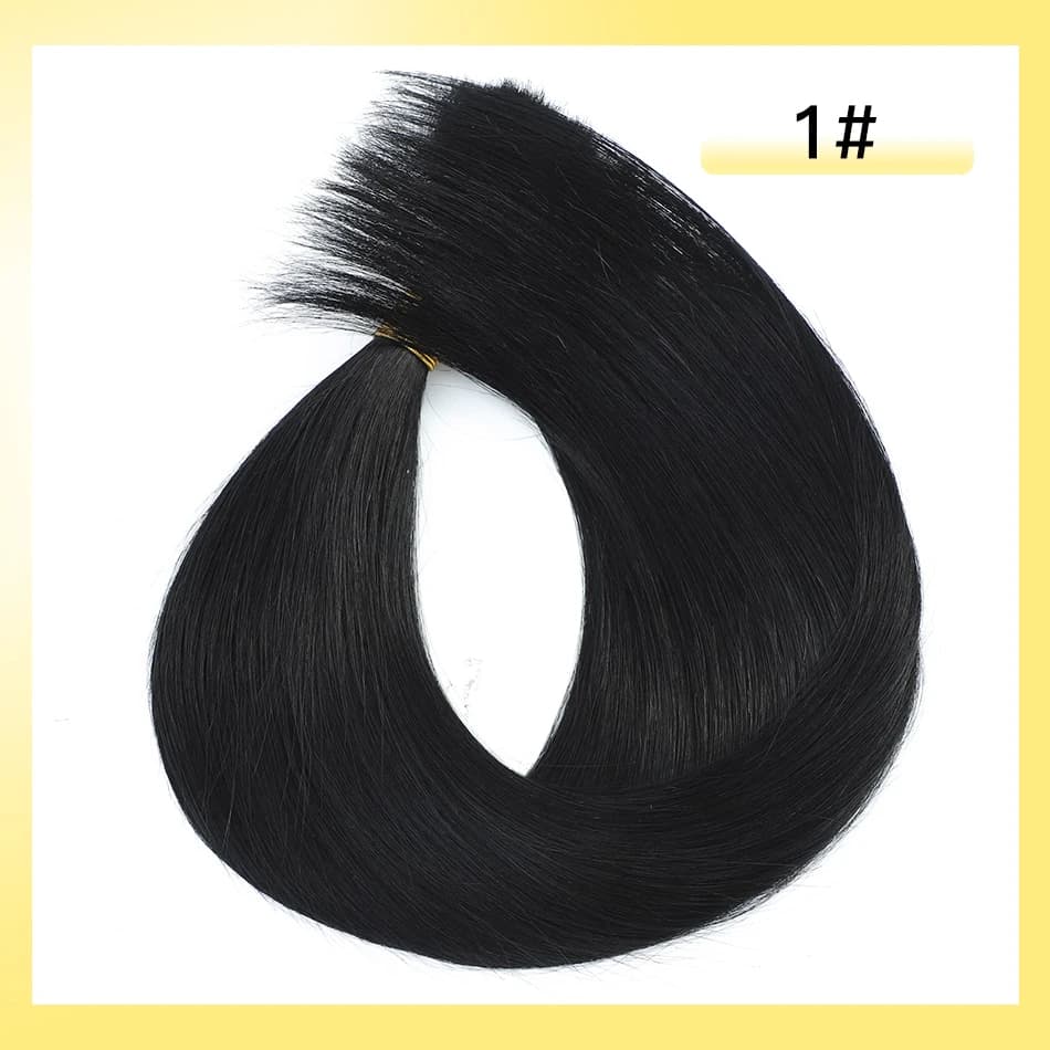 YELO 12 "-26" pince en forme de V dans les Extensions de cheveux vrais cheveux humains Invisible san