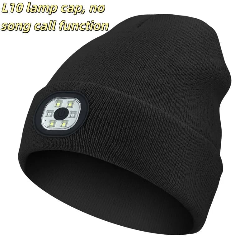 Casquette chaude avec lumière LED Bluetooth, pour course de nuit, Marathon, pêche de nuit, Rechargea