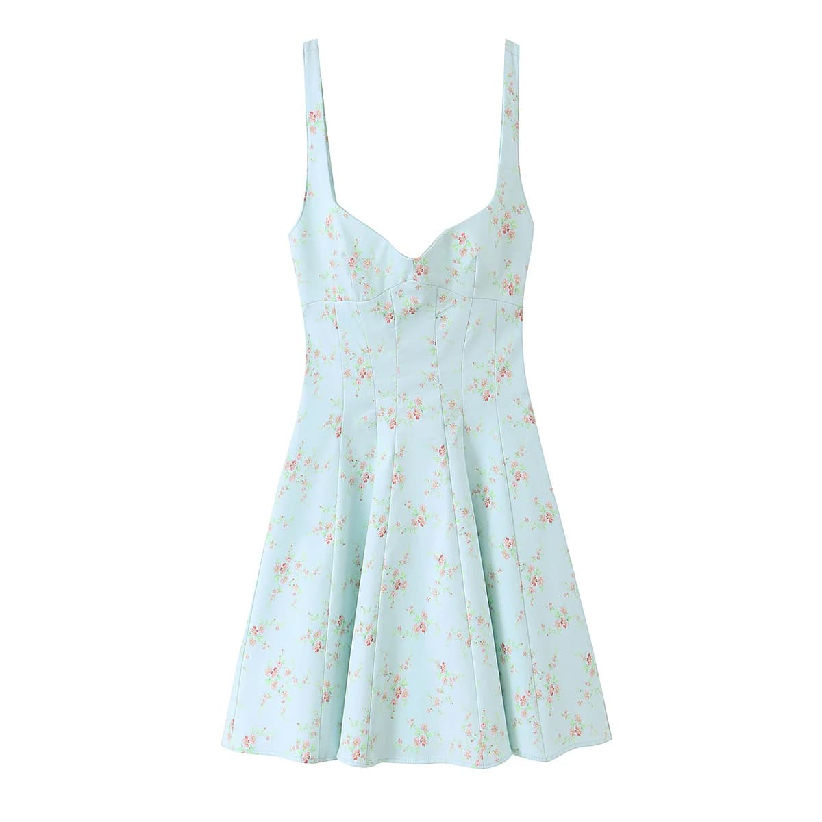 TFMLN Robe moulante courte imprimée pour femme, style décontracté de plage, nouvelle collection, rob