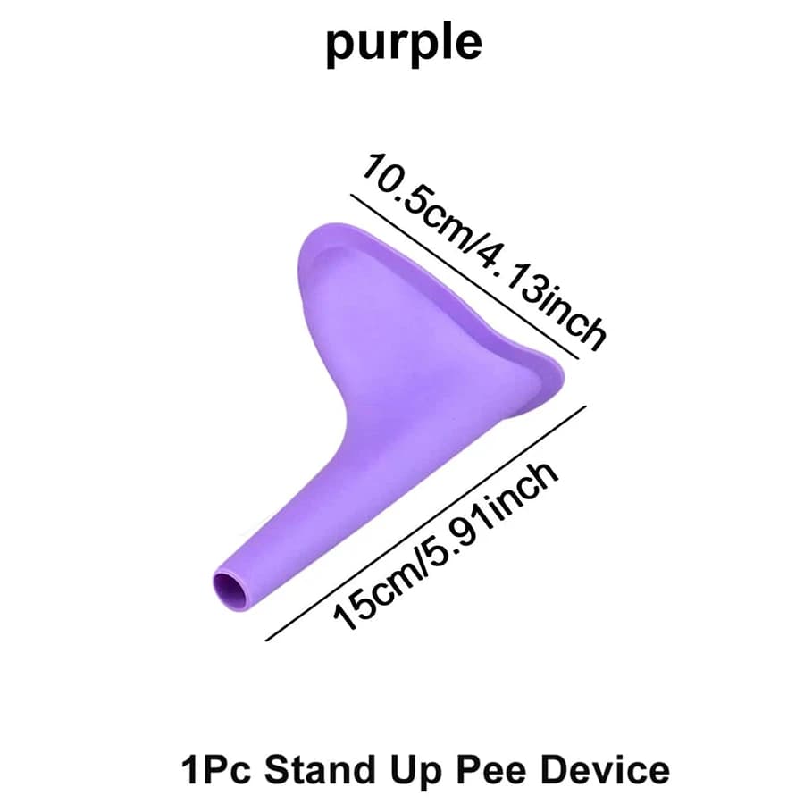 Entonnoir à urine pliable et réutilisable en silicone pour femmes, urinoir portable facile à nettoye