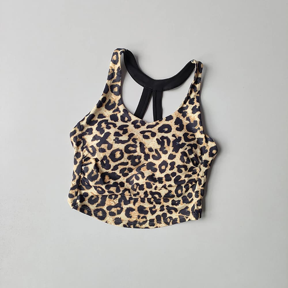 Soutien-gorge de sport imprimé pour femmes, haut d'entraînement à fort Impact pour la course et le Y