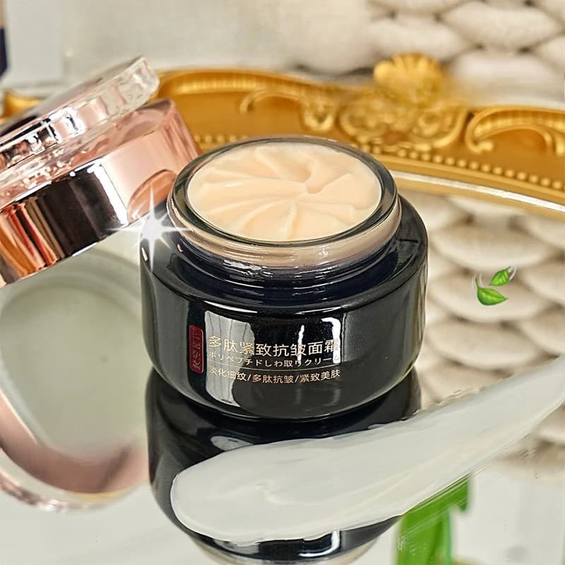 Crème Visage Anti-Rides Raffermissante au Polypeptide Hydratation Profonde Éclaircissante Peau Terne