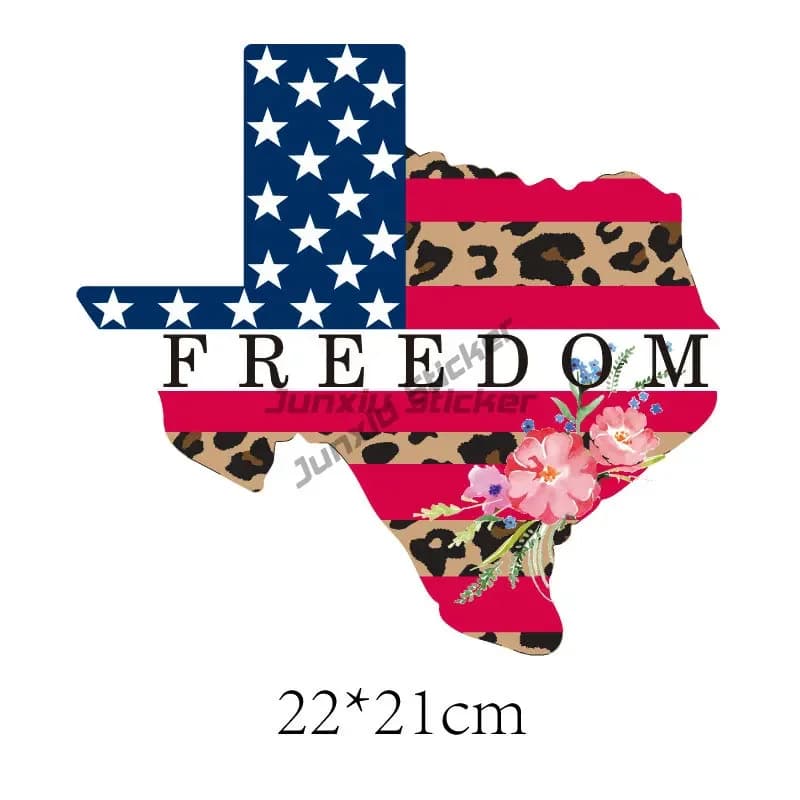 Autocollant créatif en PVC avec emblème de drapeau du Texas, pour décorer voiture, camion, vélo, mot