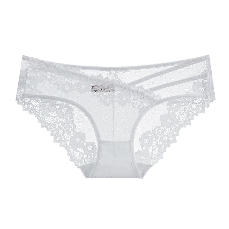 BANNIROU 1 pièces culotte femme dentelle transparente taille basse solide sous-vêtements femmes Sexy