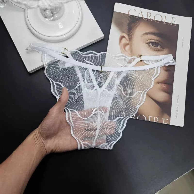 Soutien-Gorge Dentelle Brodée Fleurs Françaises Désir Pur Sans Armatures Confort Ultra Fin Soutien L