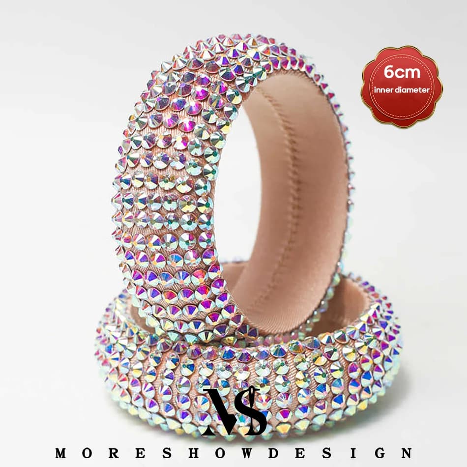 Accessoires de spectacle de danse du ventre, Bracelet en verre AB brillant, diamant, tenues de danse