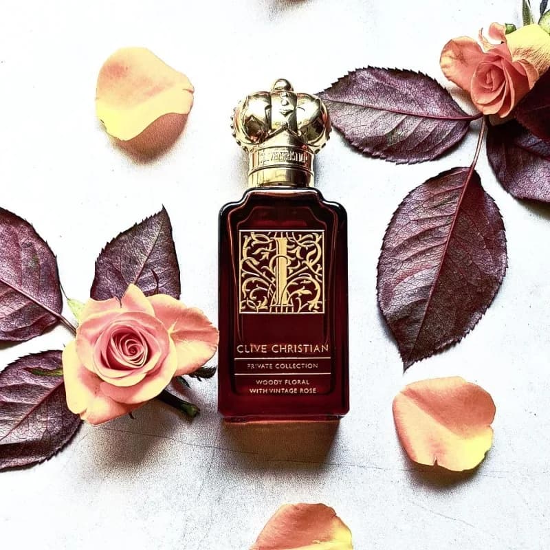Parfum unisexe Clive Christian Woody Fresh 50ml, parfum floral ambré musqué bois de santal pêche jas
