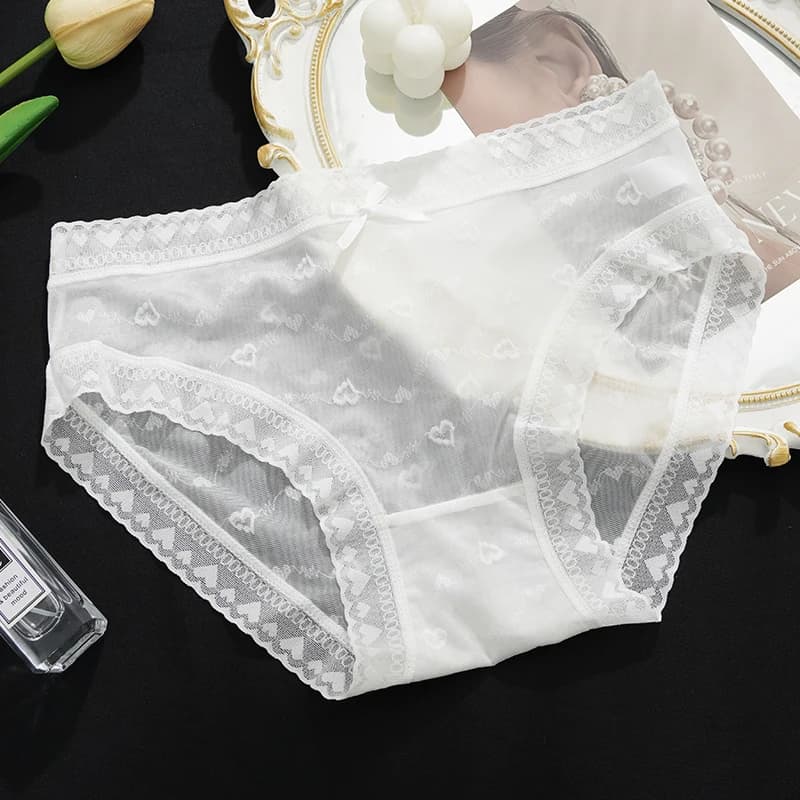 Sexy dentelle culottes femmes sous-vêtements transparents filles slips respirant dames culotte sans 