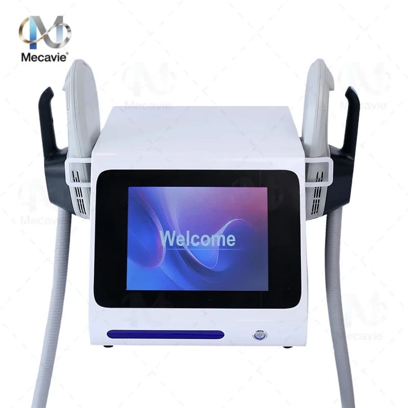 Machine de remodelage corporel EMS Mecavie 6500W avec 2 poignées, Hi-EMT, pour le renforcement muscu