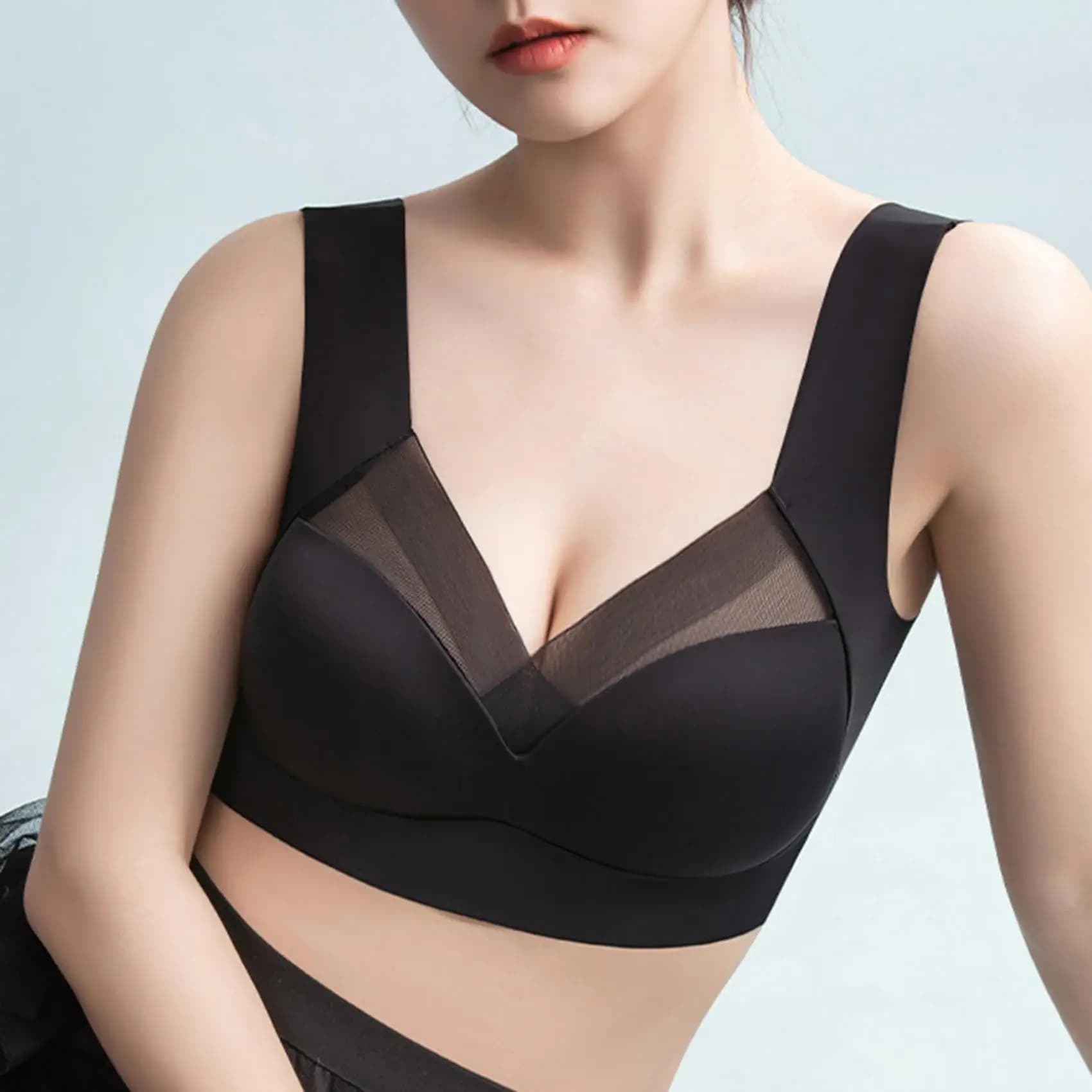 Soutiens-gorge sans couture pour femme sous-vêtements sans fil sommeil rembourré Bralette une pièce 