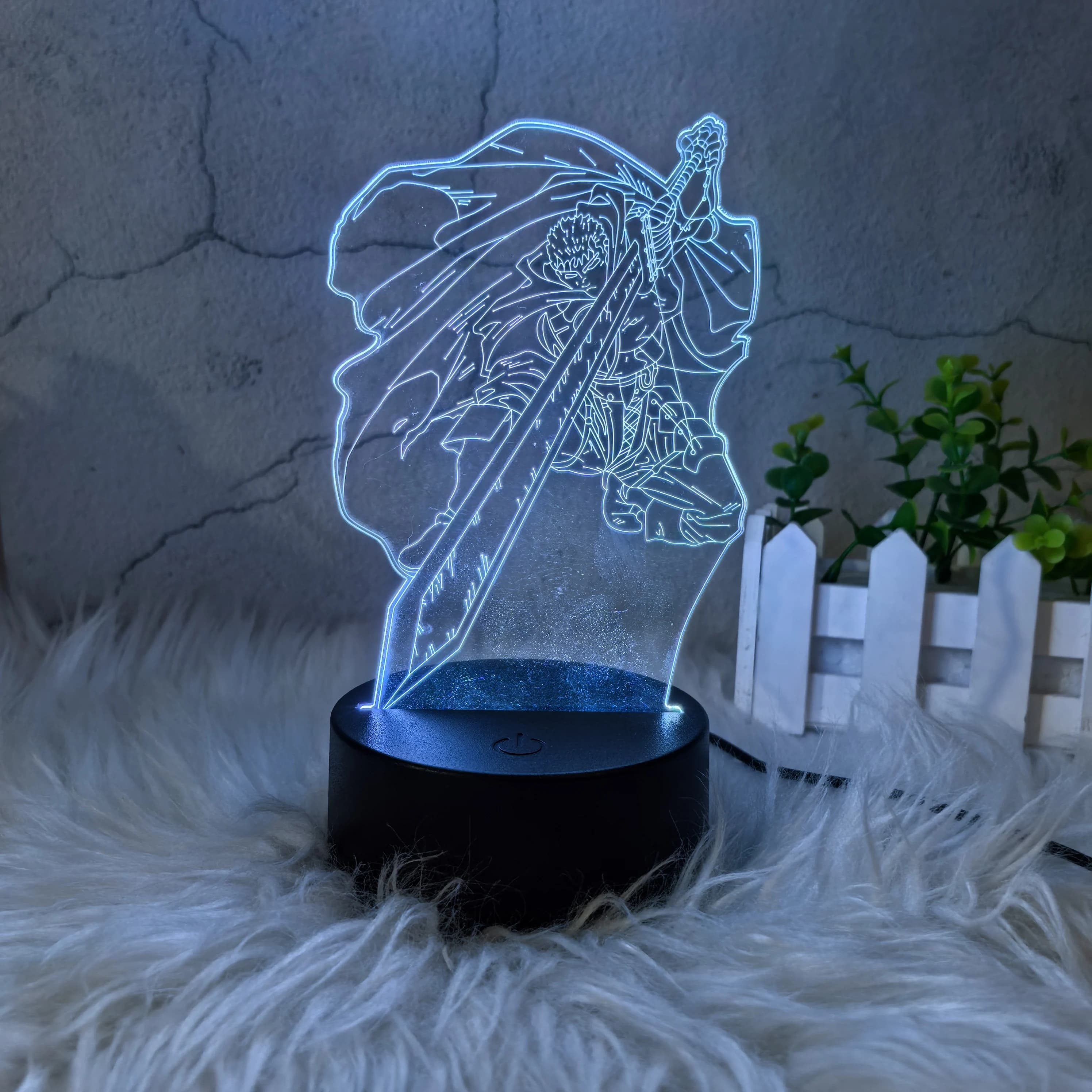 Lampe de nuit LED Anime Berserk Guts, support en acrylique pour décoration de chambre, cadeau, figur