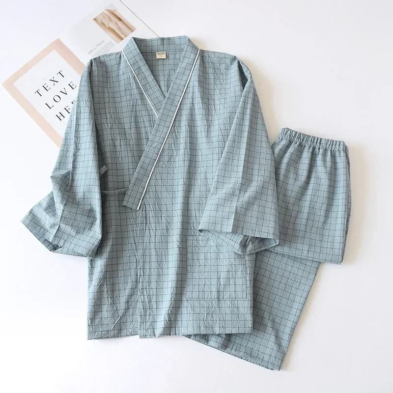 Ensembles de pyjamas deux pièces pour hommes, robe kimono japonaise, peignoirs décontractés pour la 