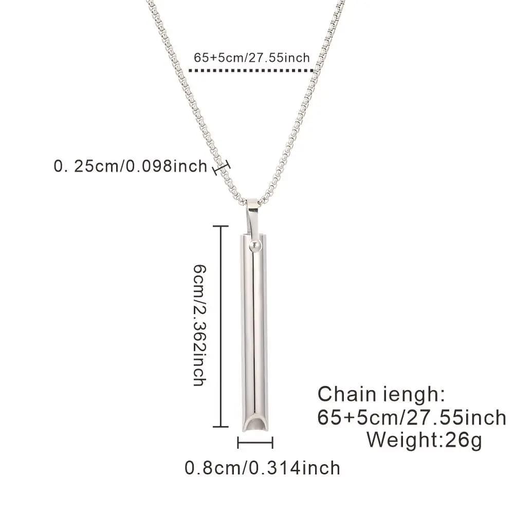 Anxiété Respirer Collier facile Mindfulness Respiration Collier Breathlace Pendentif en acier inoxyd