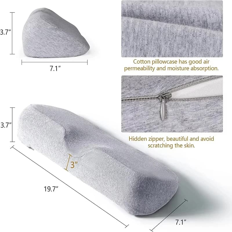 Oreiller cervical en mousse à mémoire de forme à récupération lente, pour la protection du cou et la