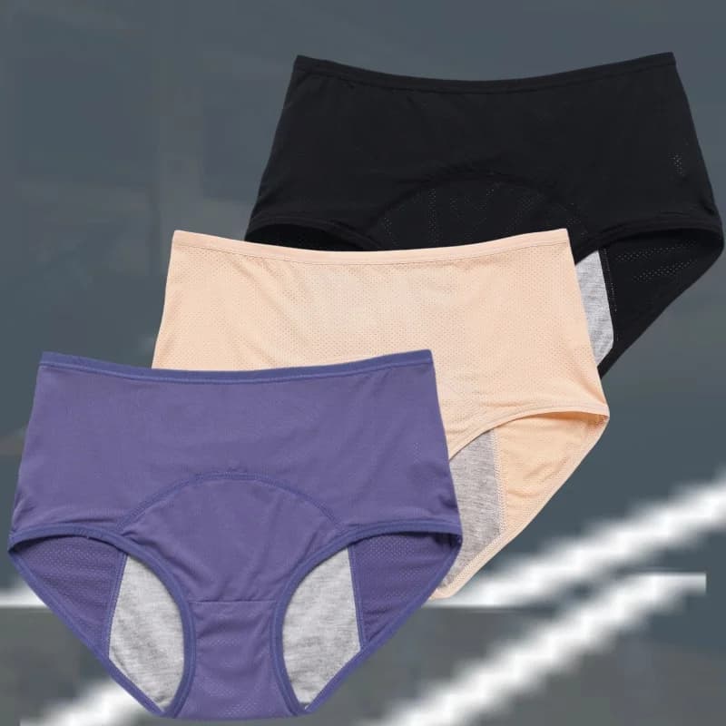 Culotte Physiologique pour Femme, Sous-Vêtement Menstruel Confortable, Imperméable, Taille Moyenne, 