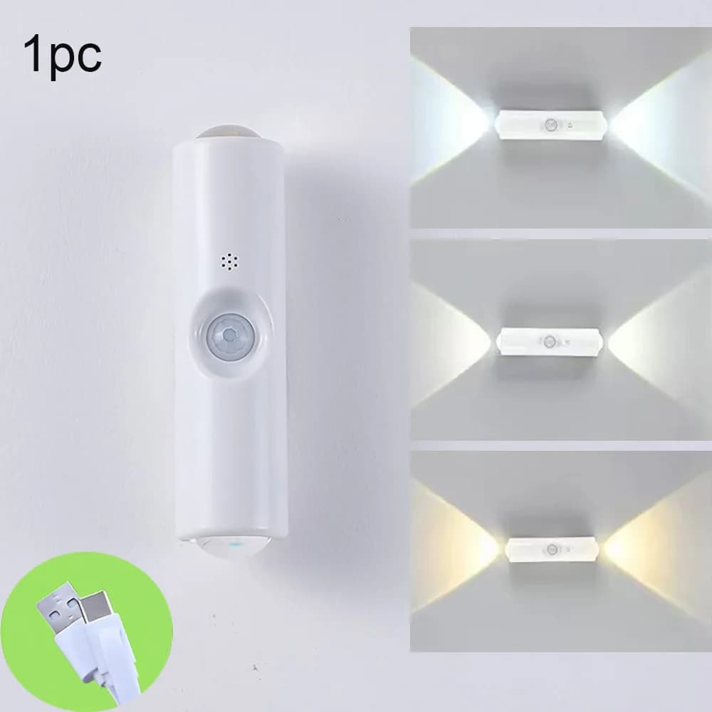 Lampe de nuit LED à détecteur de mouvement rechargeable par USB Runto, 3 couleurs/éclairage RGB, pou