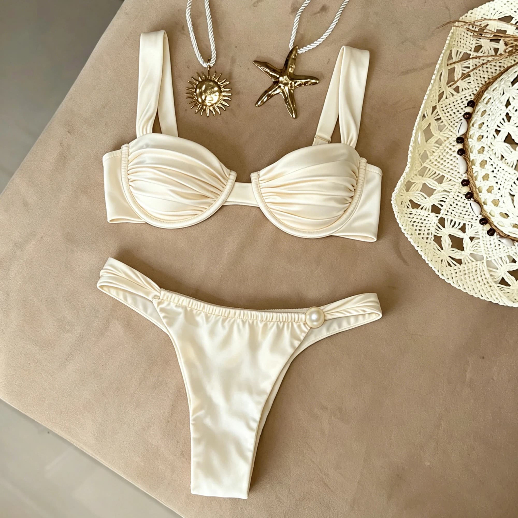 Maillot de bain bikini pour femme, ensemble de maillot de bain à coupe haute, tenue de plage, vêteme