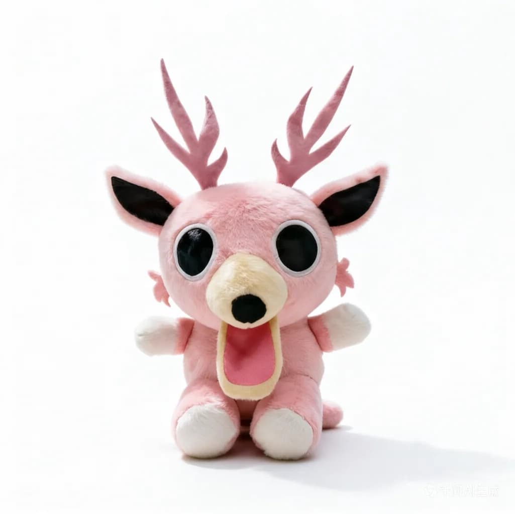 Peluche 25CM Nuits dans la Forêt, Adorables Animaux en Peluche de Dessin Animé (Cerf, Hibou, Cochon,