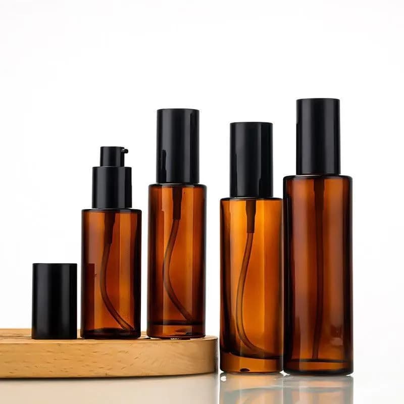 Flacon de lotion hydratante 50 ml, couleur thé, pour produits de soin, flacon à pression pour essenc