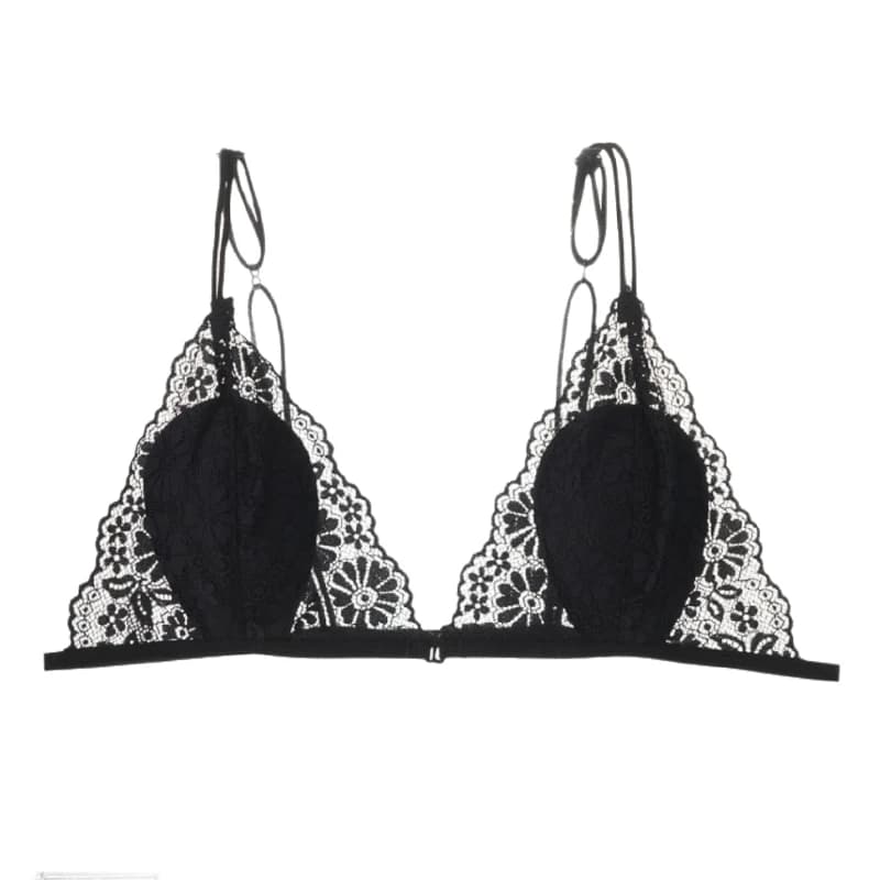 Soutien-gorge Sexy coupe Triangle français pour femmes, avec petite poitrine, bretelles fines en den