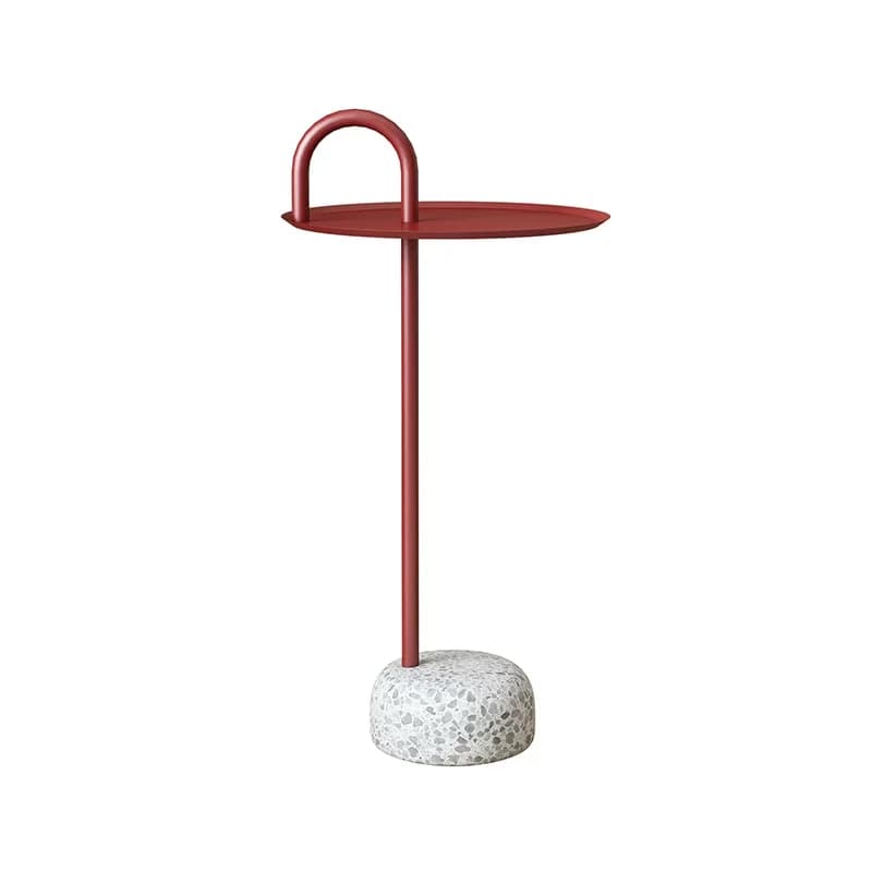 Table d'appoint en Terrazzo pour canapé, table de chevet moderne en métal, table basse minimaliste, 