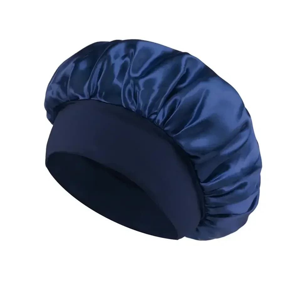 Bonnet en Satin pour femmes, pour dormir, soins capillaires, Bonnets en soie, solide, à larges bords
