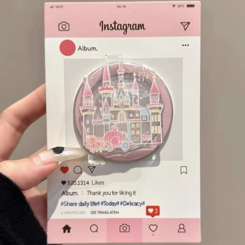 Support De Téléphone Avec Poignée De Château De Dessin Animé Coréen, Support Universel Pour IPhone 1