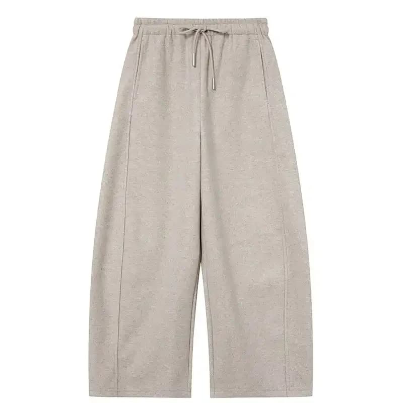 Culottes larges pour femmes avec taille élastique et cordon de serrage