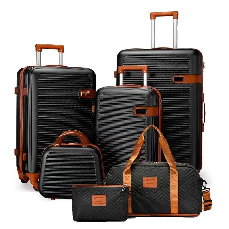 Ensemble de bagages 4 pièces : valise à main approuvée par TSA 20/24/28 pouces + trousse de toilette