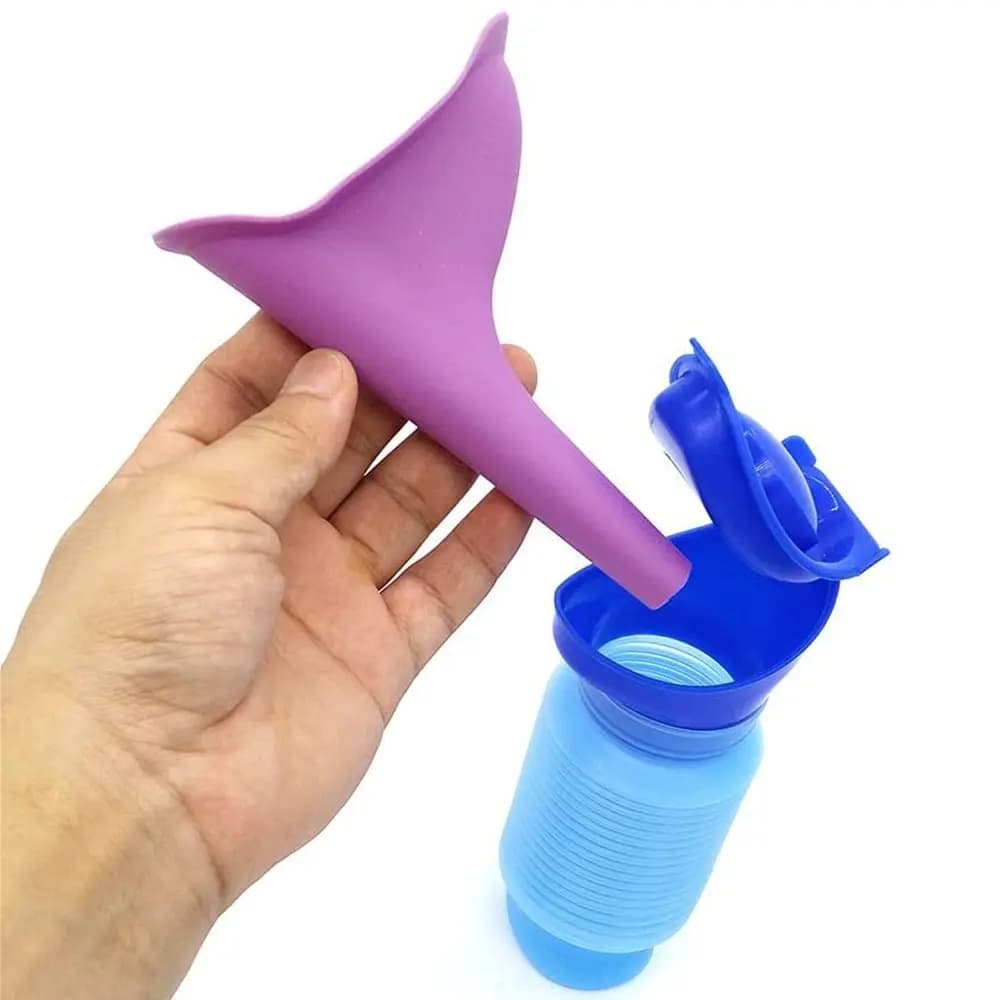 1set Urinoir De Voiture Urinoir Seau En Plein Air D'urgence D'urinoir Voyage Portable Rétractable Ca