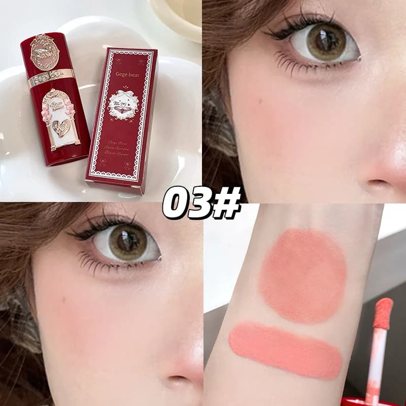 Fard à joues liquide Gege Bear, longue tenue, hydratant, imperméable, contouring naturel du visage, 