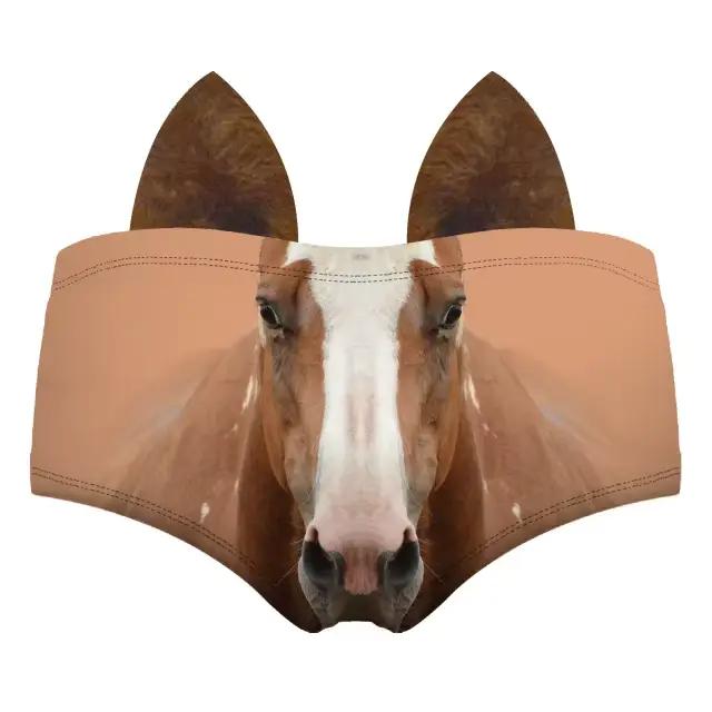 Sexy Wrap fesses culottes cheval cochon Animal avec oreilles imprimer femmes sous-vêtements Sexy dam