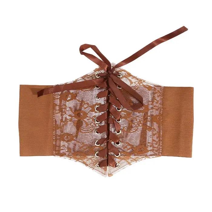 Ceinture Corset à Lacets Tendance pour Femme – Style Rétro, Ceinture de Taille pour Robe, Idéale pou