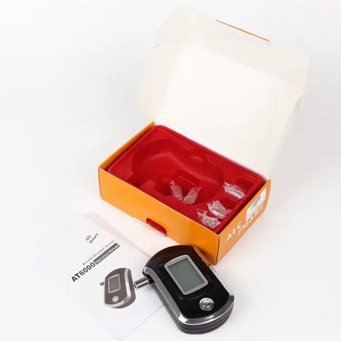 Alcootest numérique AT6000 pour la police, éthylotest avec écran LCD, testeur d'alcoolémie de sécuri