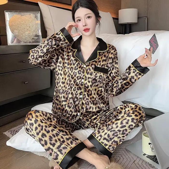 Printemps et été nouvelles femmes Senior glace soie femmes pyjamas amour adolescentes étudiants pyja