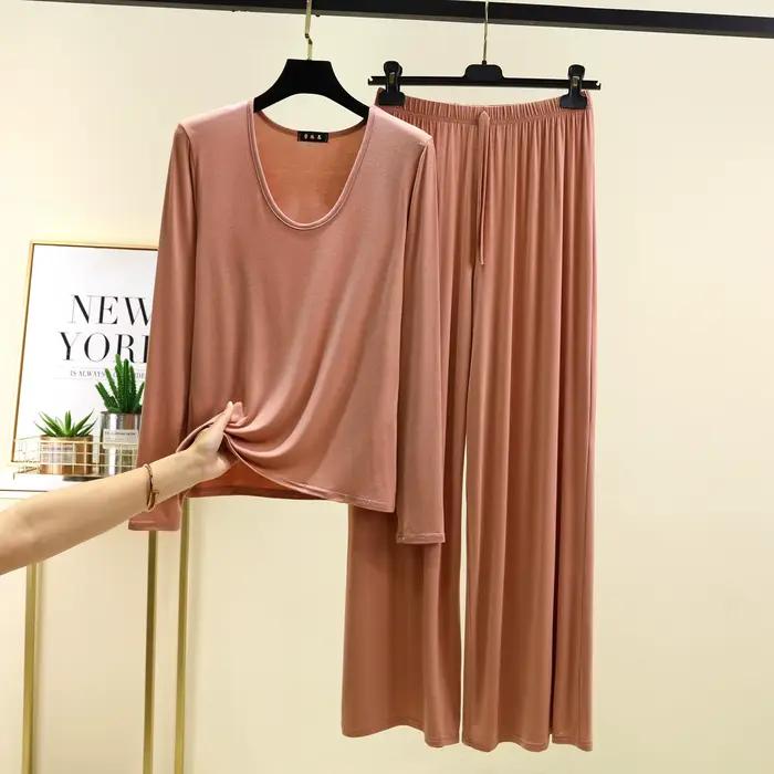 Pijama Feminina nouveau Modal confort vêtements de nuit pour dormir vêtements à manches longues pant