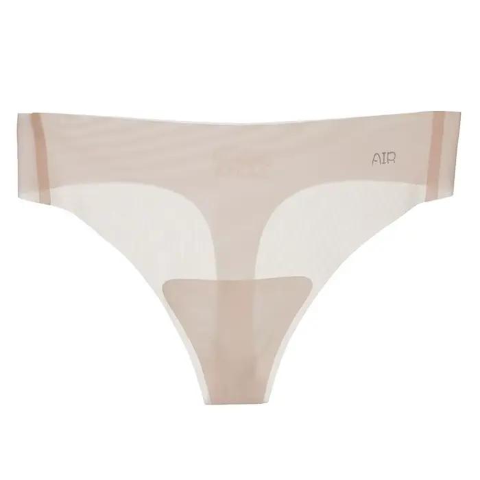 String Transparent pour femmes, Ultra-fin, sens, Sexy, sans couture, taille basse, couleur unie, sou