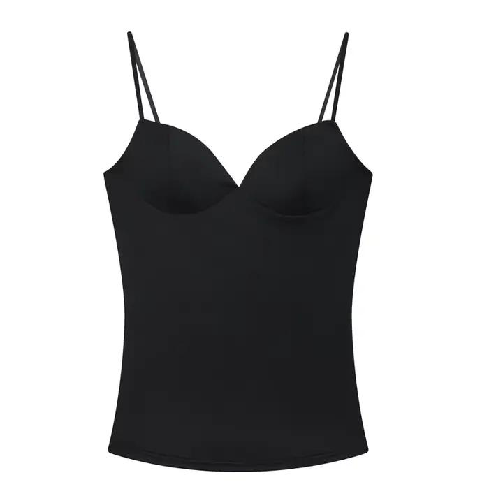 Corset dames haut à licou pour femme 2025 été Camis hauts avec bretelles femme sans manches fête mou