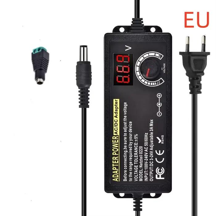 Alimentation ca à cc, alimentation de laboratoire réglable, 3V-24V-3A, adaptateur universel Portable