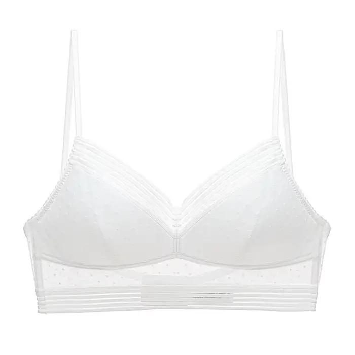 Soutien-gorge dos bas pour femmes, sans couture, Invisible, dos nu, en maille à pois, brassière sans