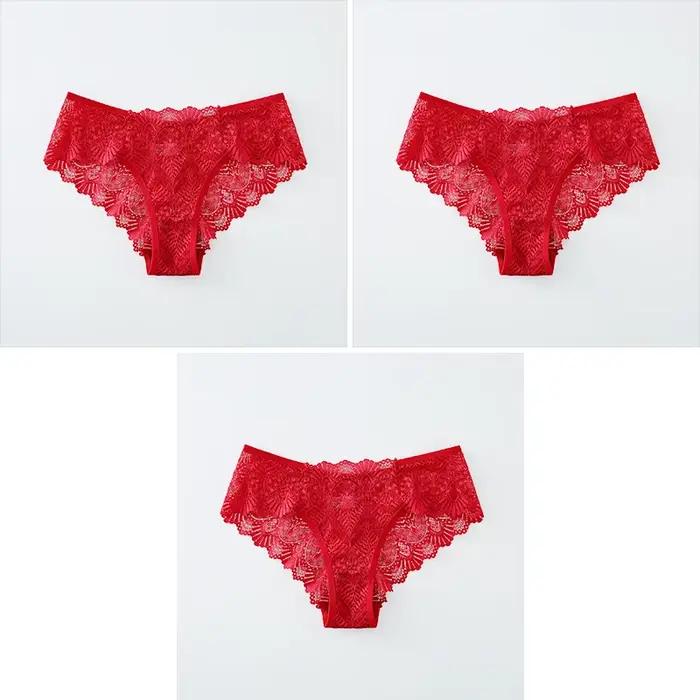 La culotte des femmes sexy de dentelle, les sous-vêtements des femmes sans couture de taille moyenne