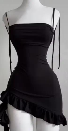 Robe sexy à lacets dos nu pour fille, jupe moulante à la hanche, sensation haut de gamme, populaire,